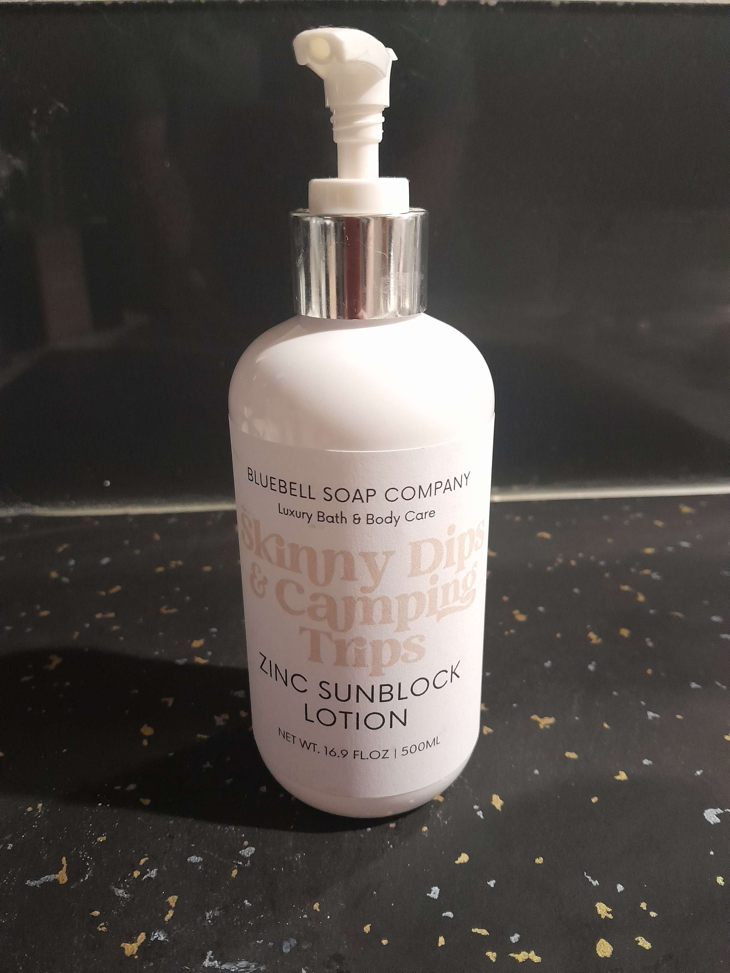 Skinny Dips & Camping Trips 20% Zinc Oxide Sun Block Lotion (500ml)