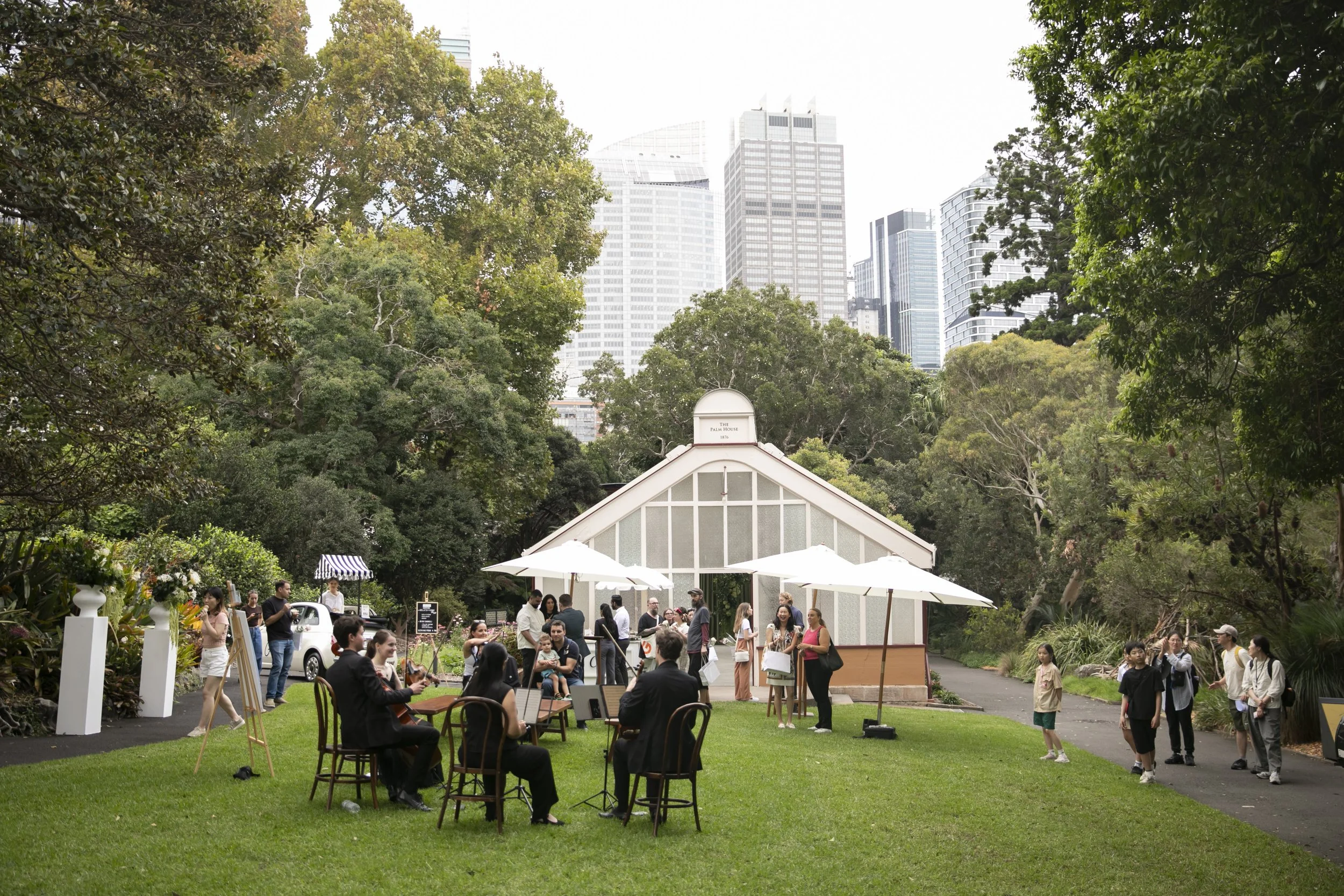 String quartet performance at the Botanic Gardens of Sydney