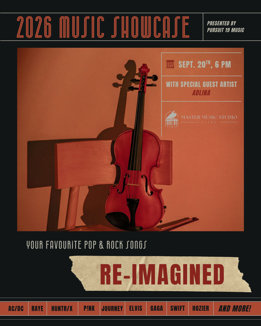 A strings showcase and concert featuring pop string music for weddings and special events in Sydney