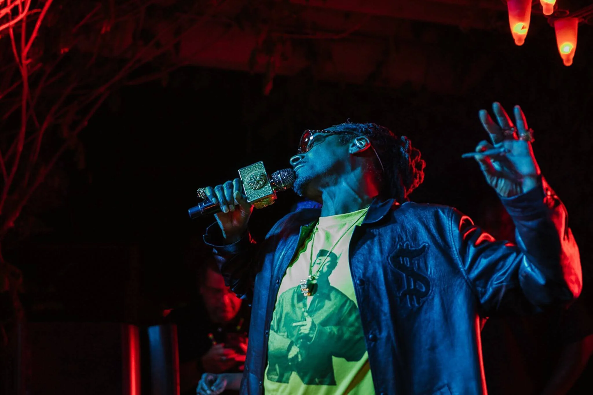 Intimate celebrity garden party in Reno candid live Snoop Dogg performance moment retro camcorder rental experience