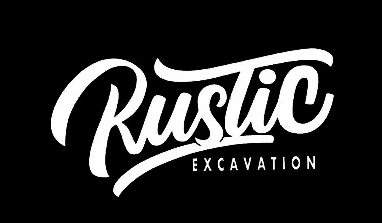 The logo for Rustic Excavation with the word 'Rustic' in stylized script and 'Excavation' in smaller capital letters below.