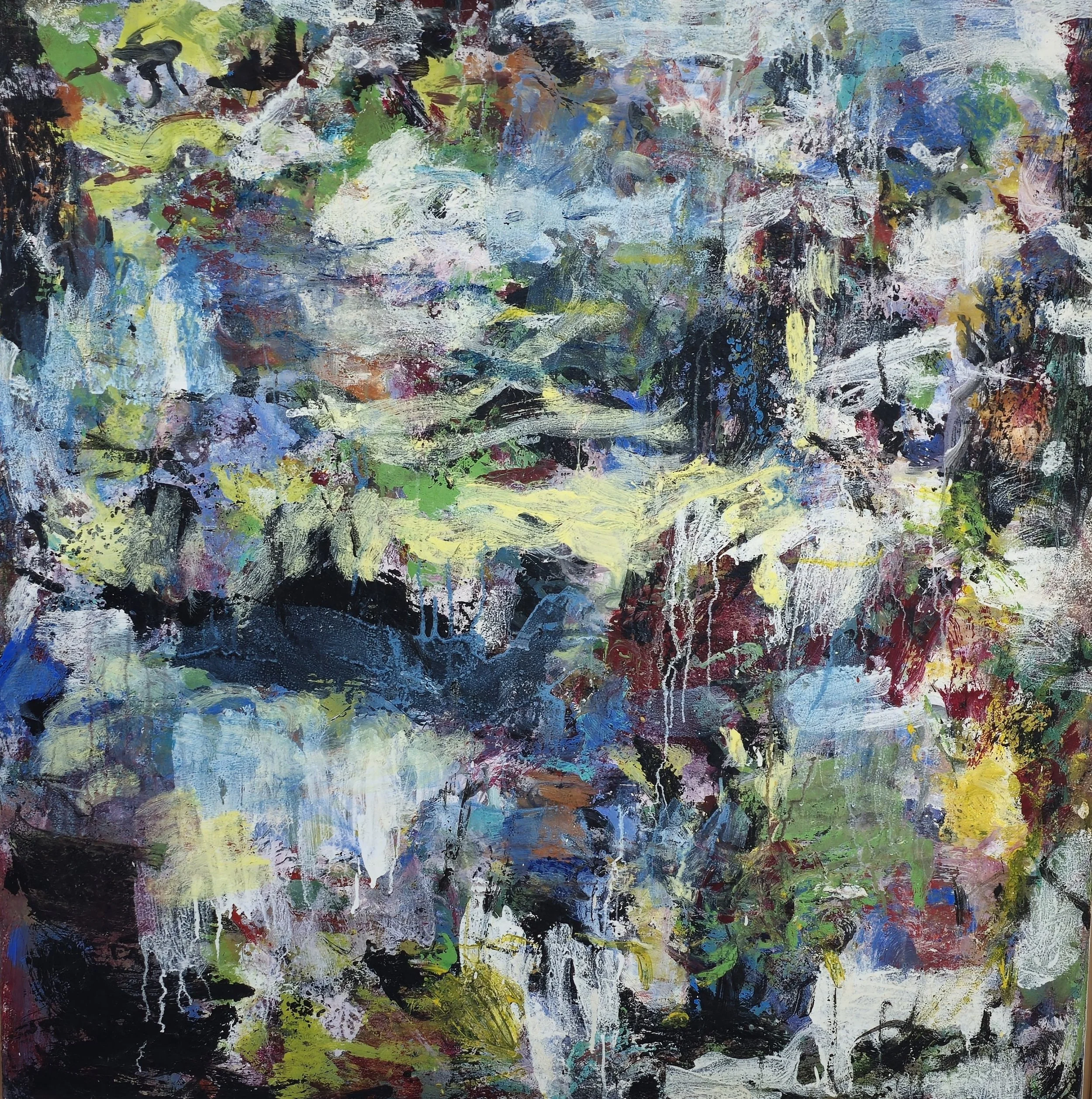 Orage Juin - 100x100cm - Acrylique sur toile - 2019