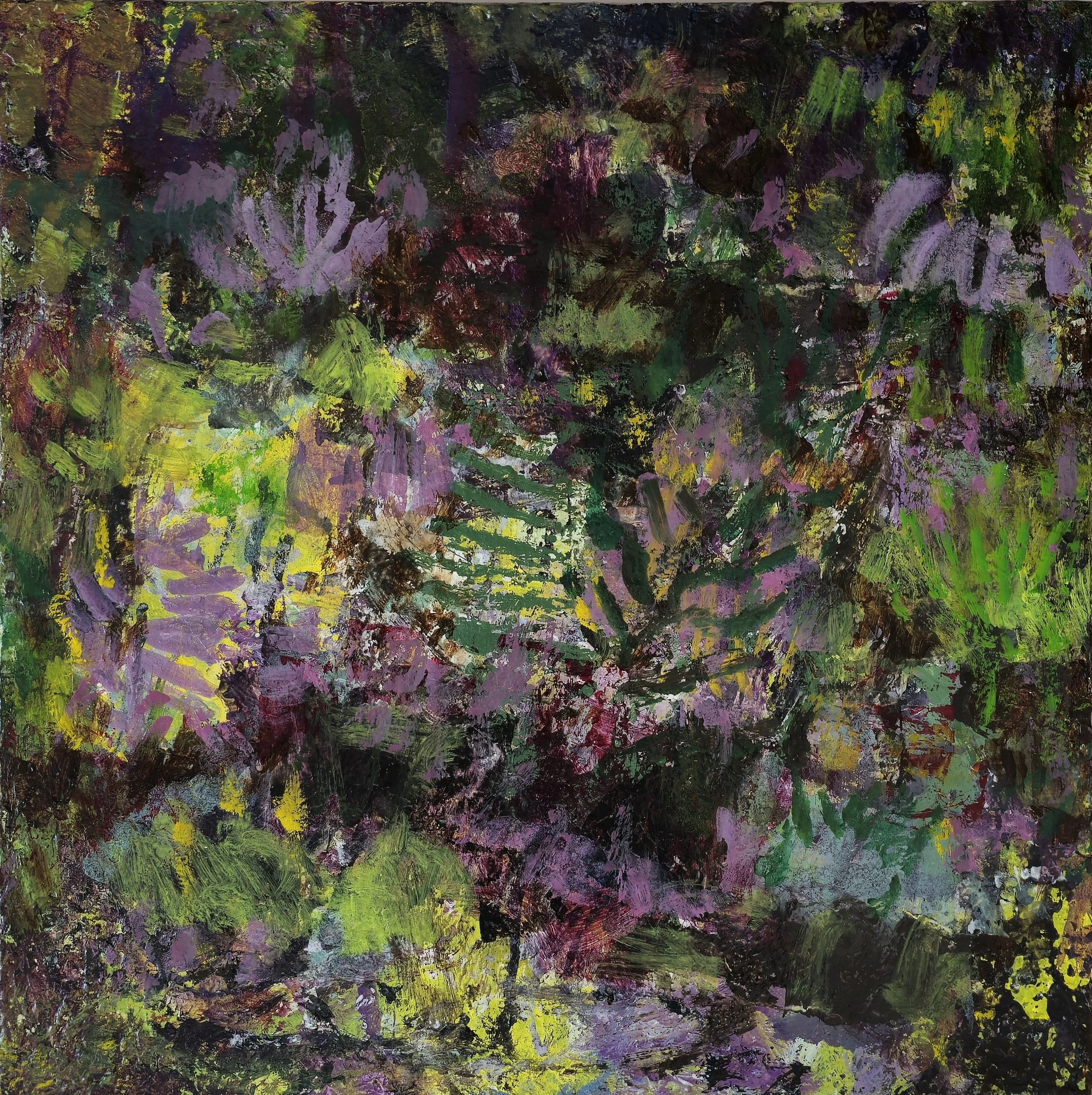 Fougères - 50x50cm - Huile sur toile - 2025