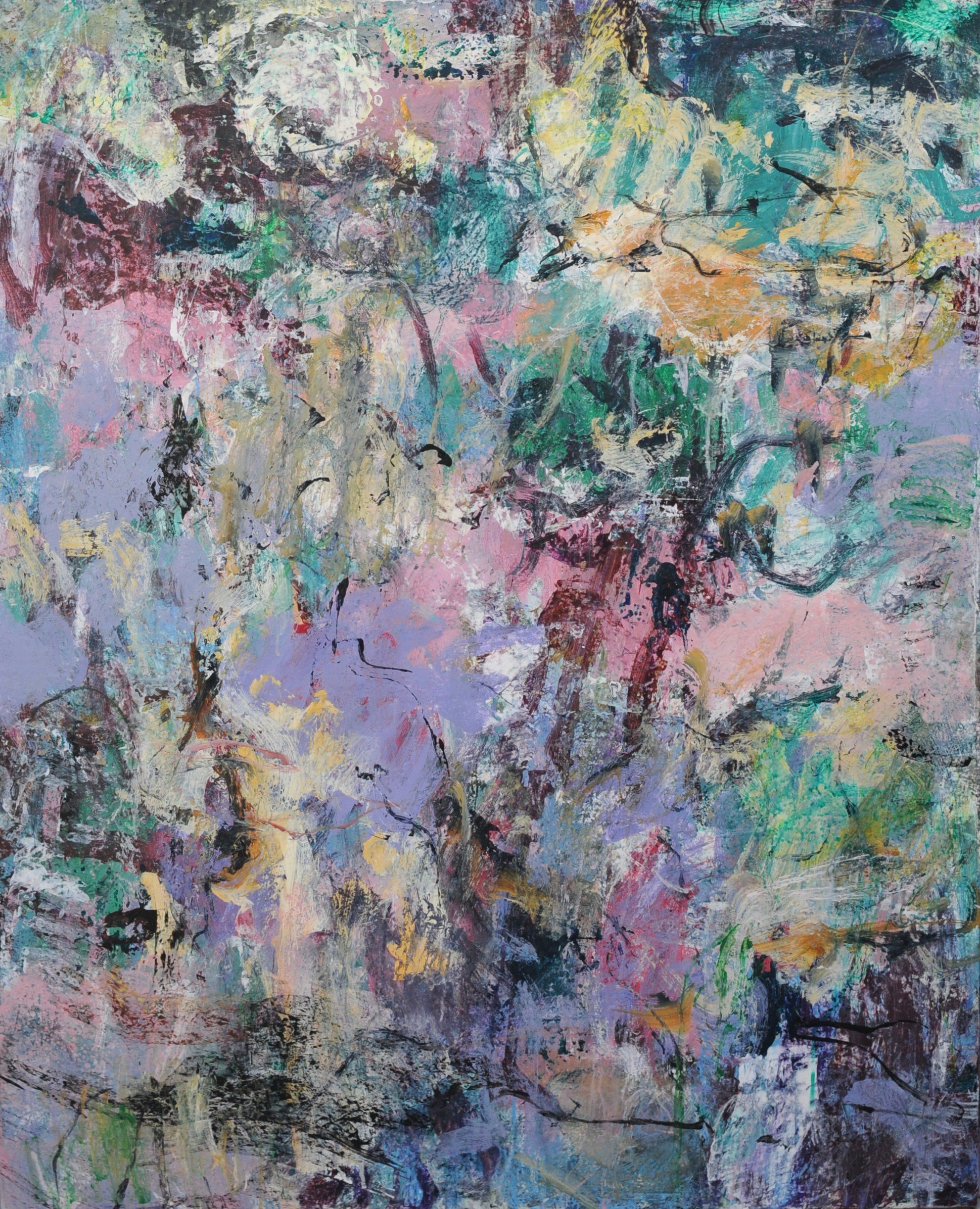Harmonie en parme - 100x81cm - Acrylique sur toile - 2022