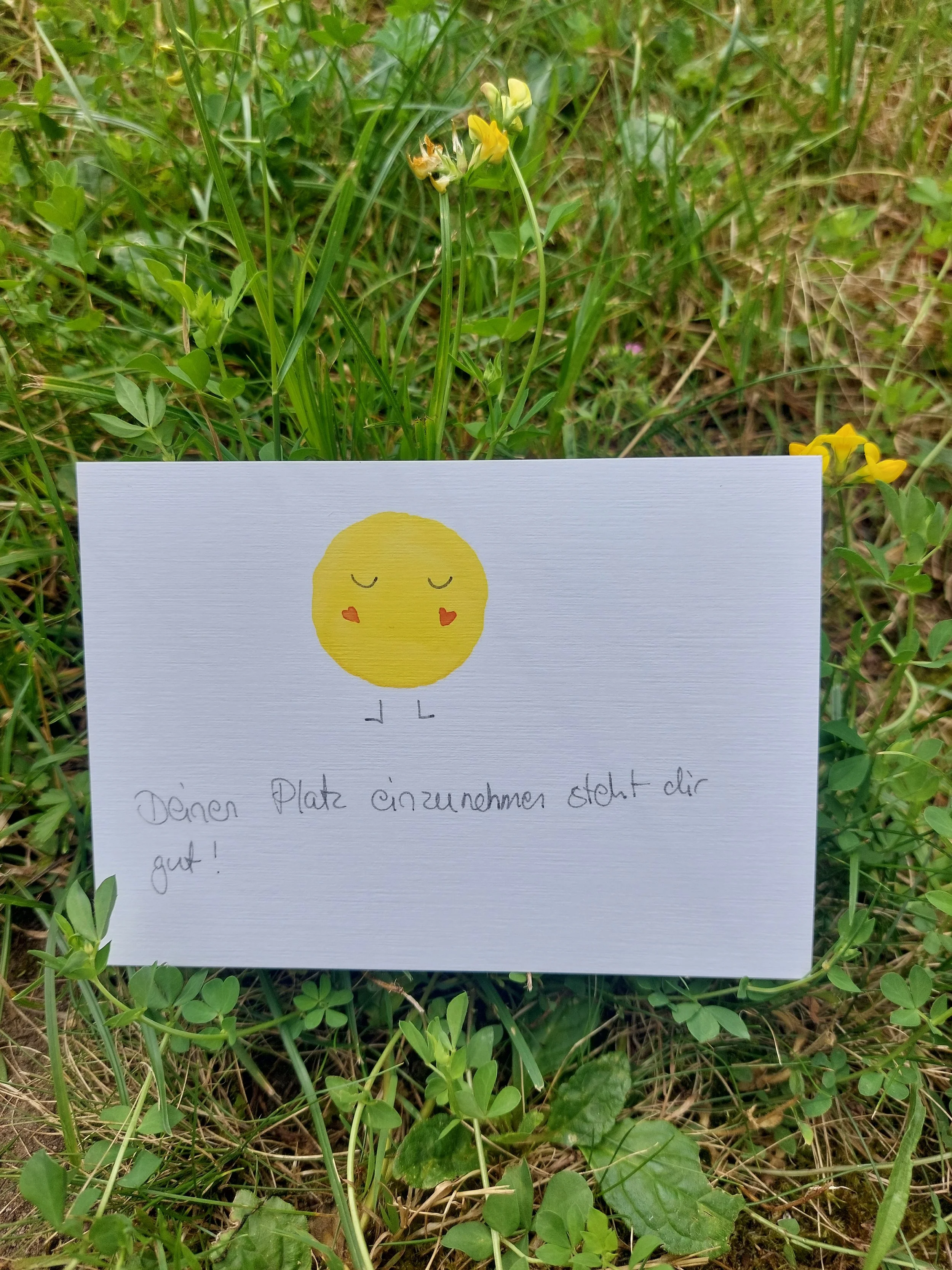Postkarte "Deinen Platz einzunehmen steht dir gut"