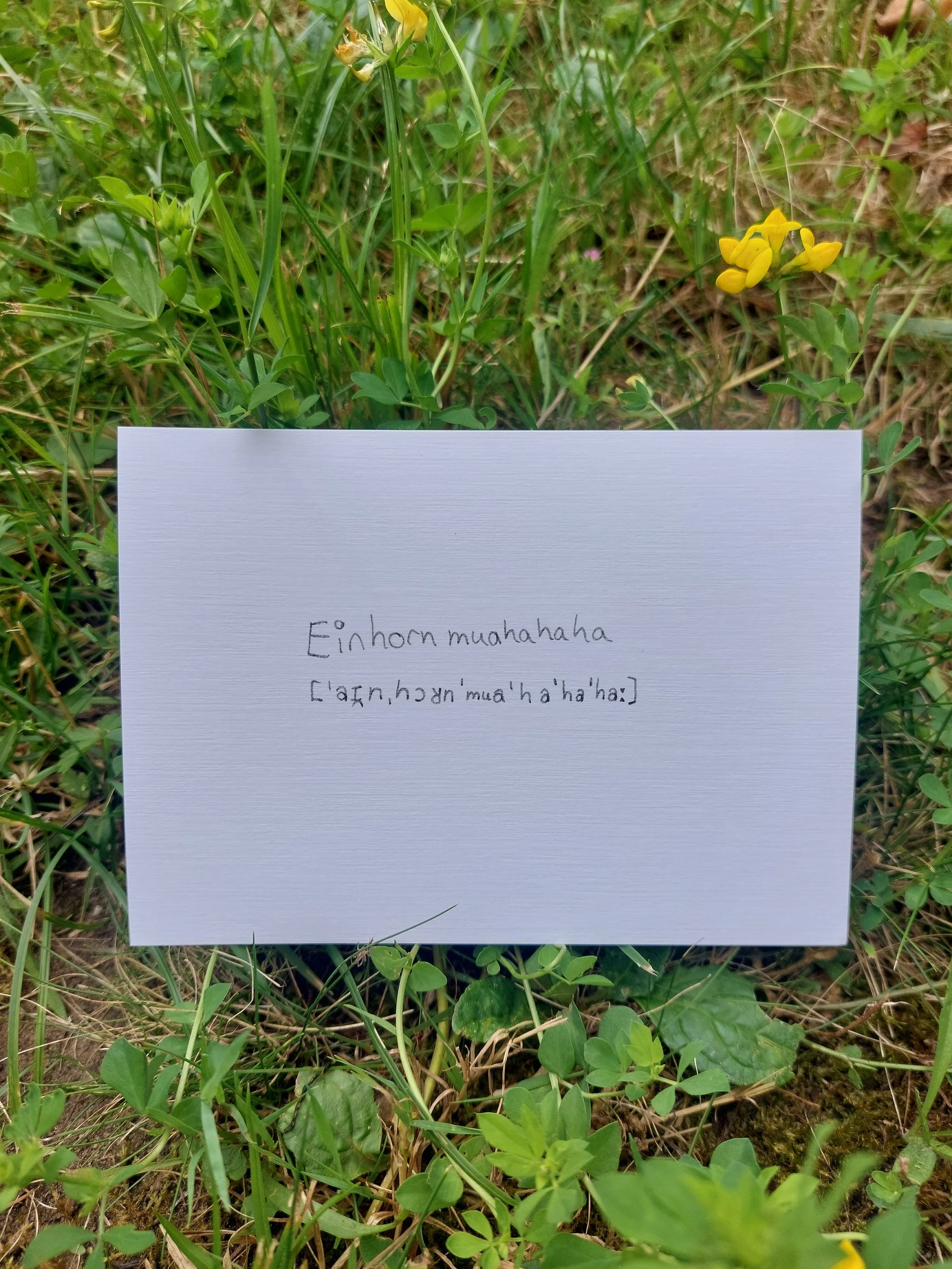 Postkarte "Einhornmuahahaha"