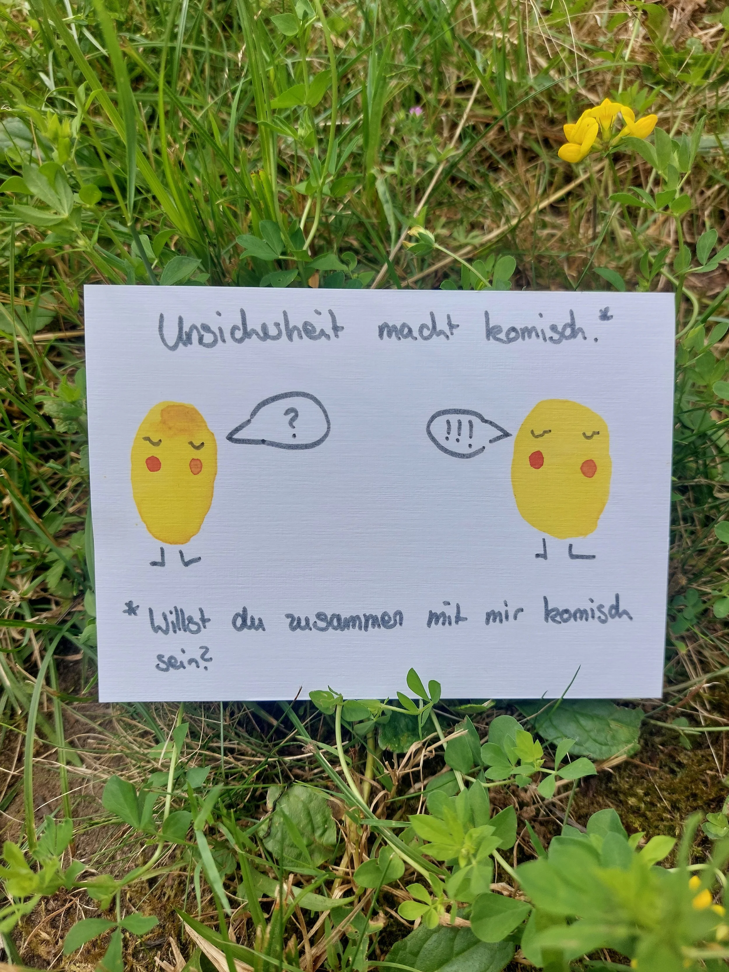 Postkarte "Unsicherheit macht komisch."