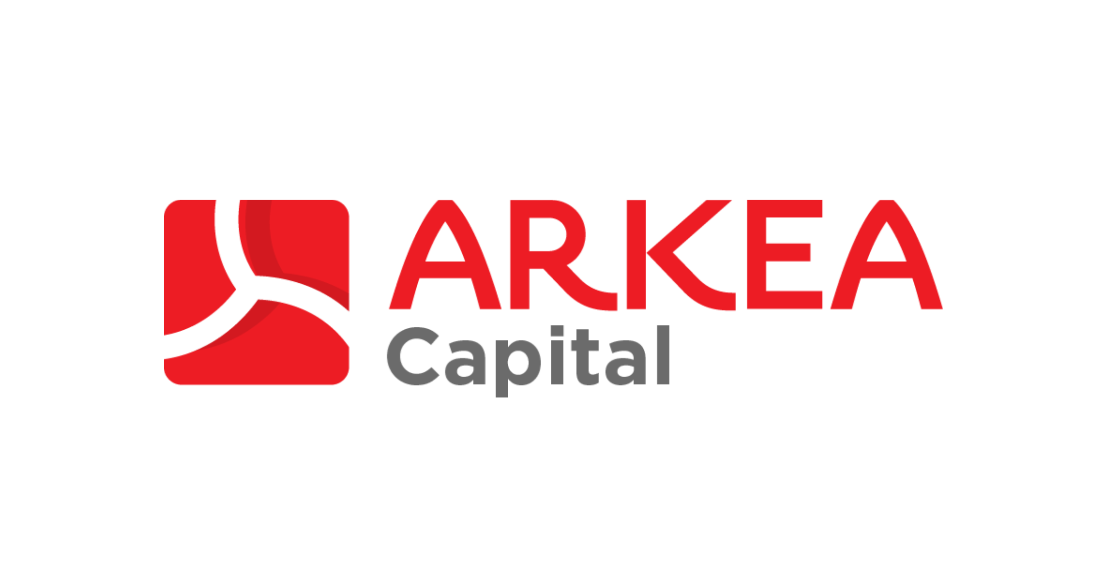 Logo de ARKEA Capital avec une icône rouge et le texte ARKEA en rouge et Capital en gris.