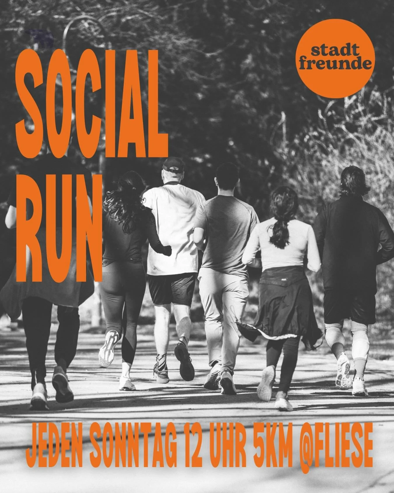 Sonntags mit Stadtfreunde🔥

Wir treffen uns jeden Sonntag um 12 Uhr an der @cafebar_diefliese und laufen 5km.

Du kannst sehr gerne alleine kommen, um neue Leute kennenzulernen! 

Nach dem Lauf gibt es Kaffee und Kuchen🍰

Wir freuen uns auf euch🧡