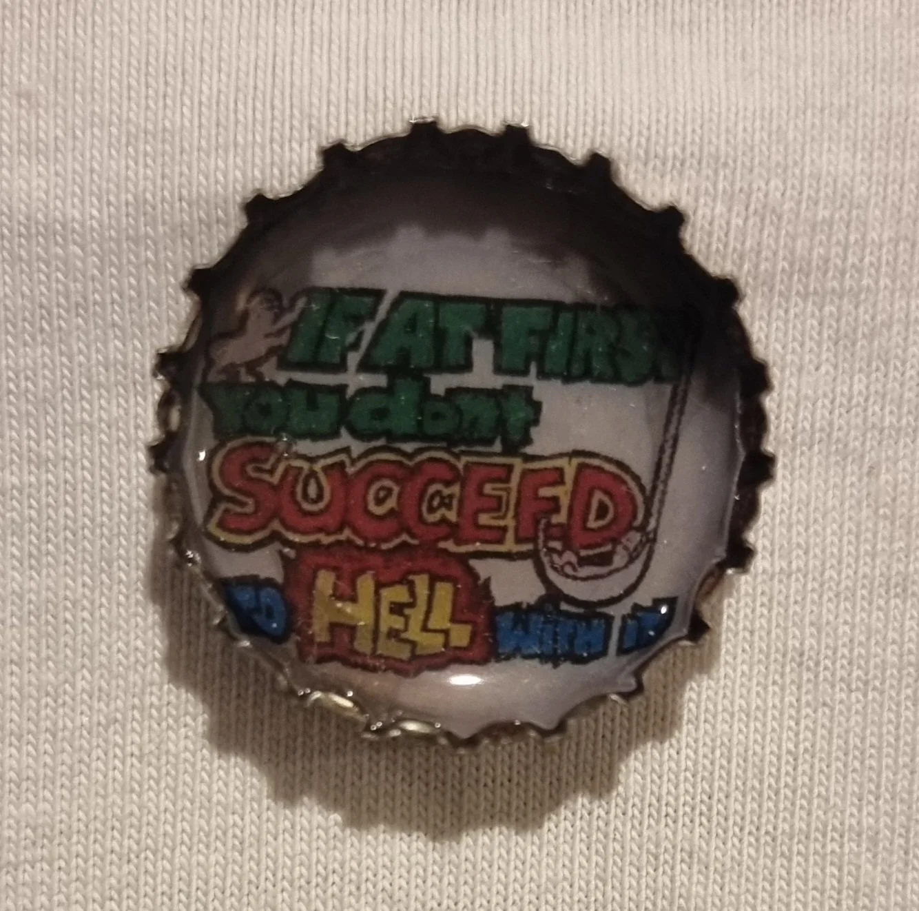 bottle cap pin