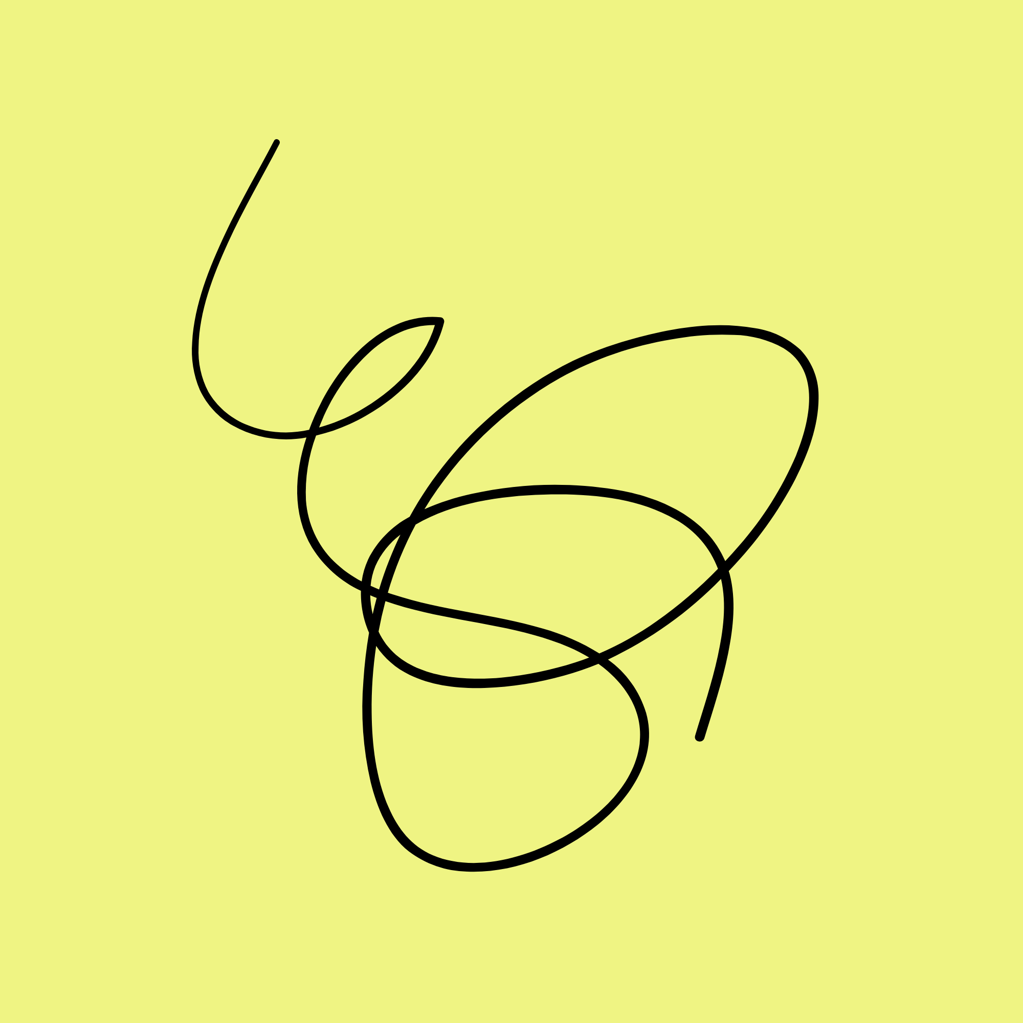 Close-up of black cursive writing on a yellow background.