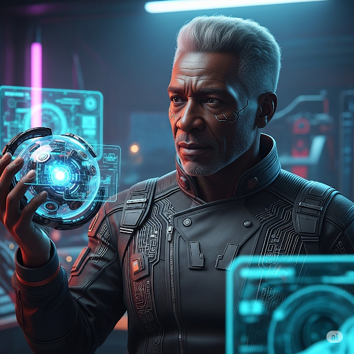 Engineer inspects sphere