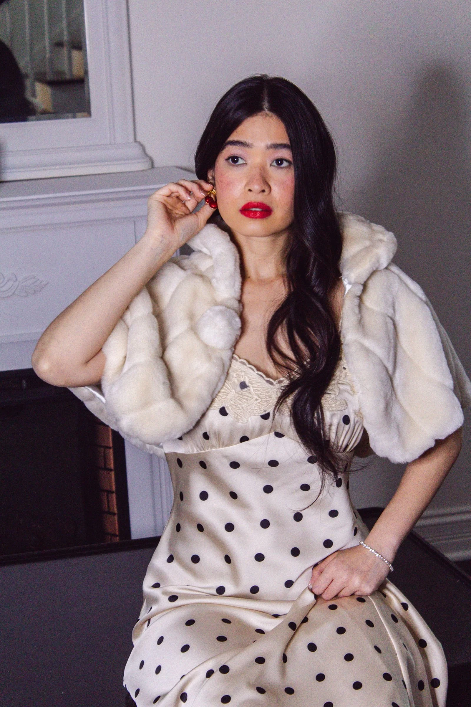 female poses in chicago bridal boudoir inspired look