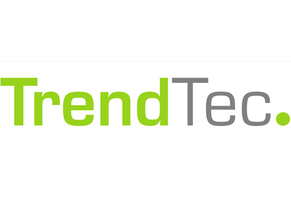 Logo mit dem Text "TrendTec." in grüner und grauer Schrift auf weißem Hintergrund.