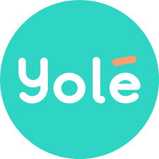 Yolé logo on a turquoise circular background.