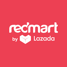 Redmart by Lazada logo on a pink background