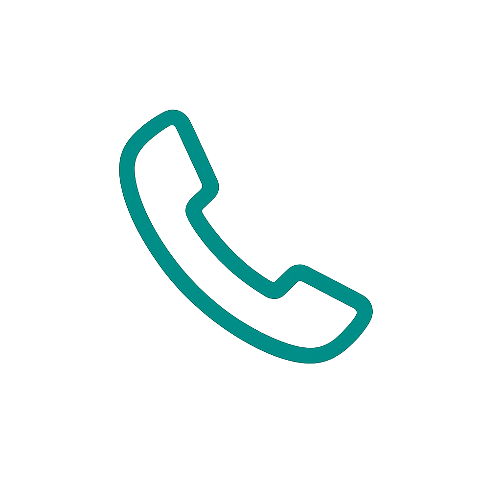 Icon of a teal phone receiver with the words "Call Me" above it.