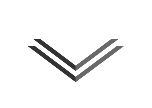 Stylized black, gray, and light gray
