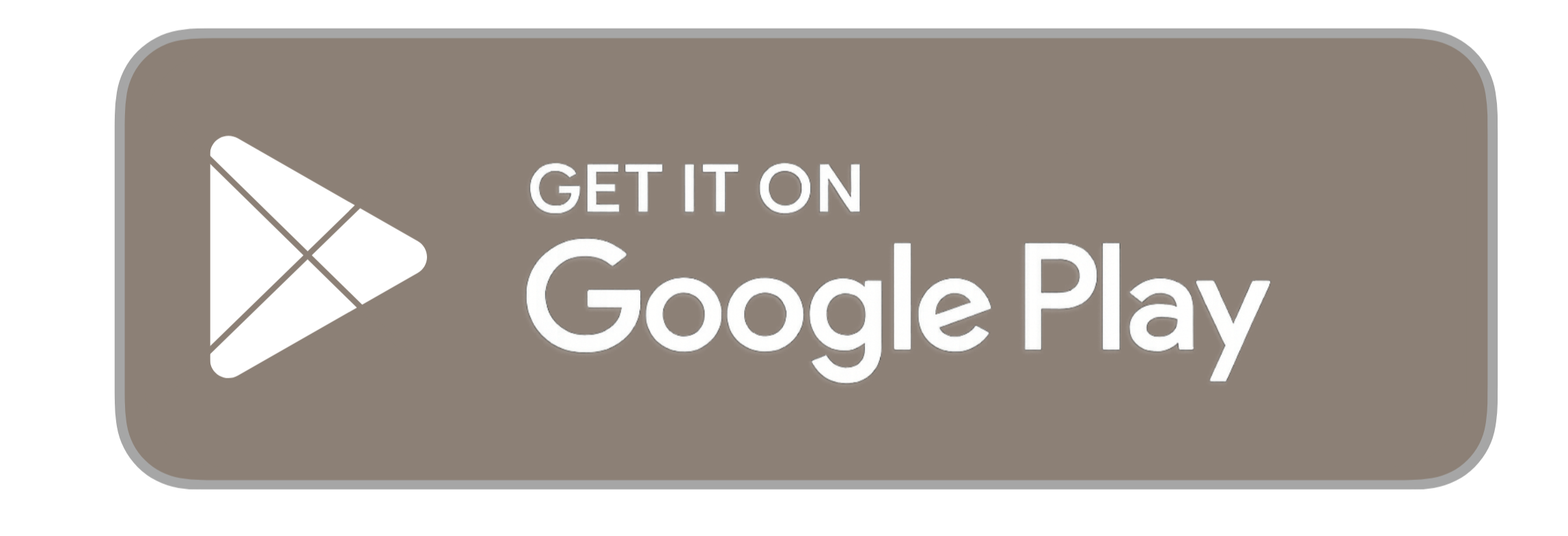 Google Play store badge with a gray background and white logo and text that says 'Get it on Google Play'.