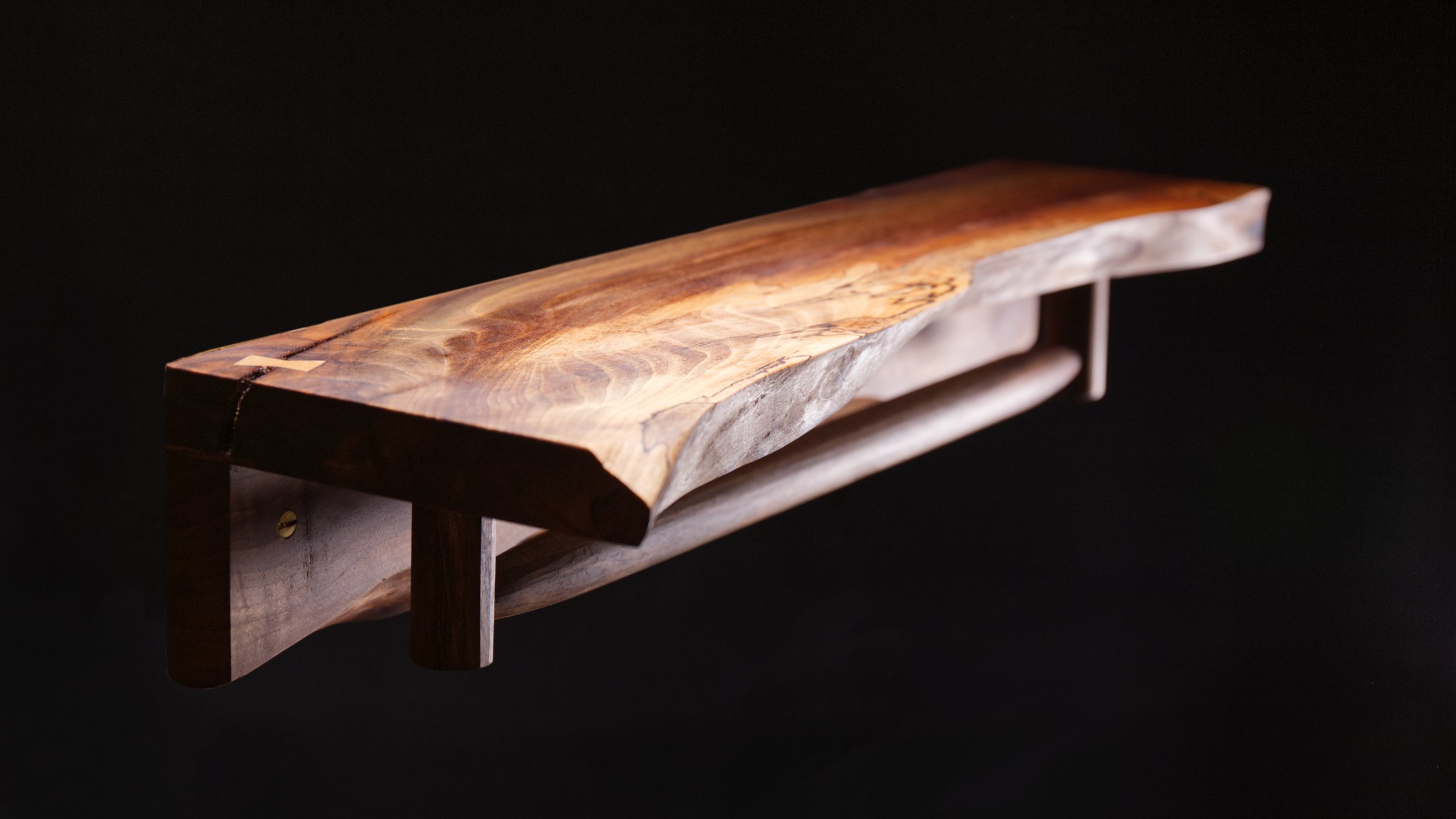 Single Slab English Walnut Shelf