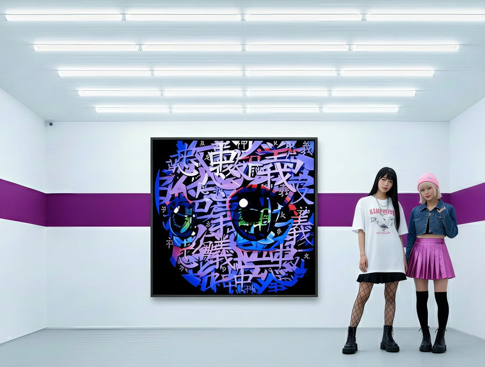 Kawaii Kanji Whispers Purple