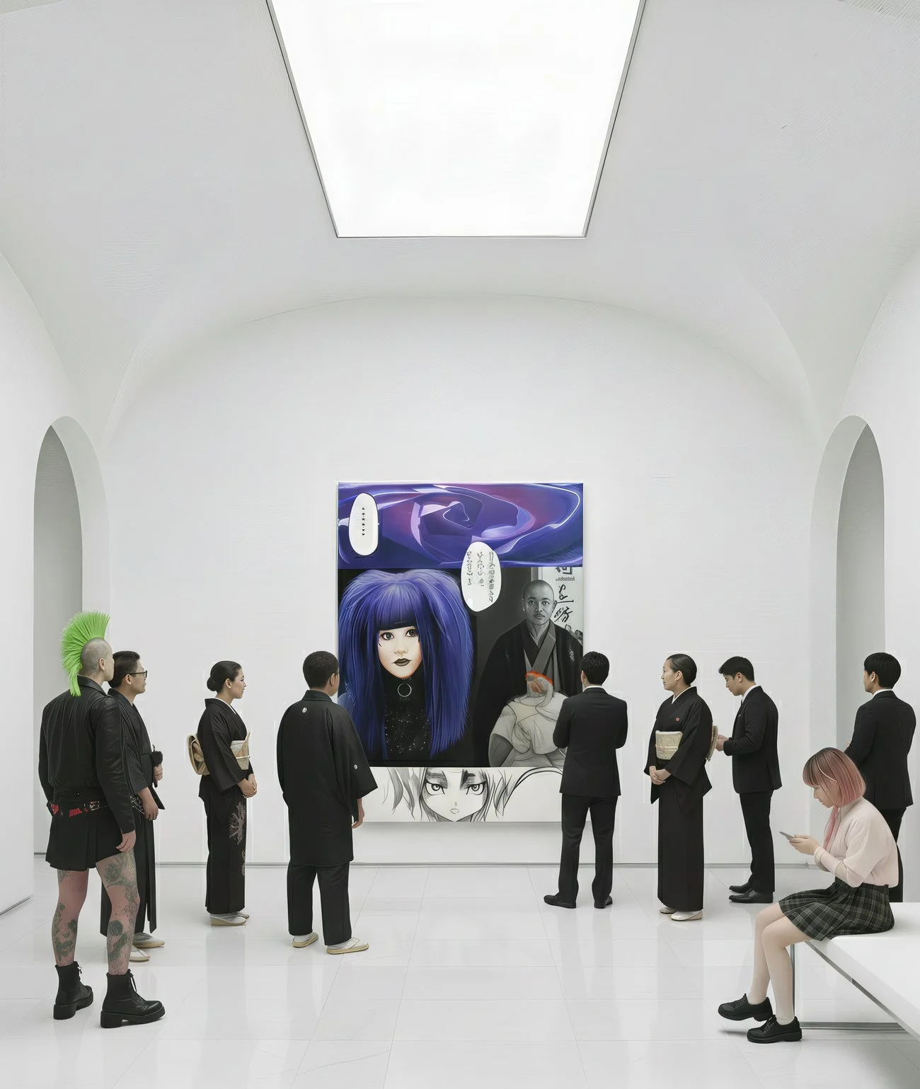 Purple Arlequin : Harajuku Rhapsody, The Enigmatic Dance of Colors