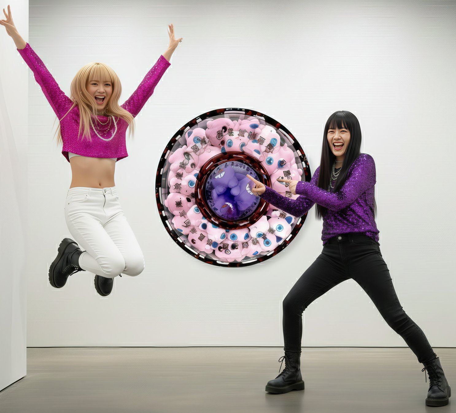 Pink Melody & Purple Shadow Play : Echoes of Kawaii in Plexi-Verse