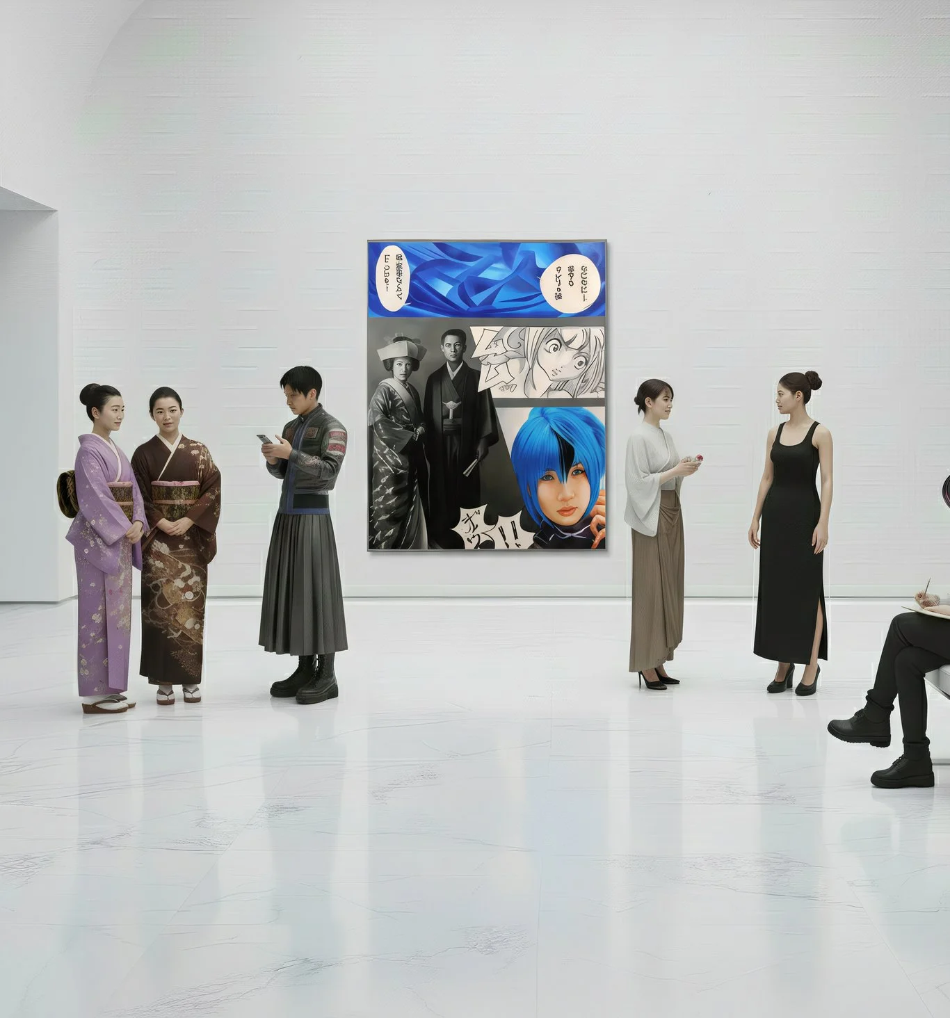 Deep Blu : Azure Reflections, Tokyo's Depths in Manga Palette