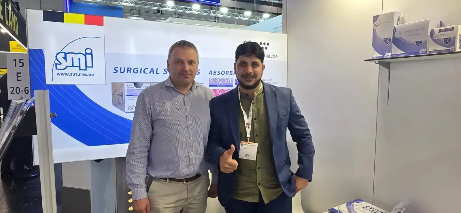 Photo captured in Dubai during World Health Expo Dubai 2026 with Mr. Andre and Mr. Mushtaq Ahmad