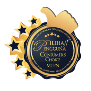 A graphic with a gold thumbs-up symbol overlapping a circular badge that reads 'ILIHAN ENGUNGA CONSUMER'S CHOICE MTPN,' featuring stars and official-looking design elements.