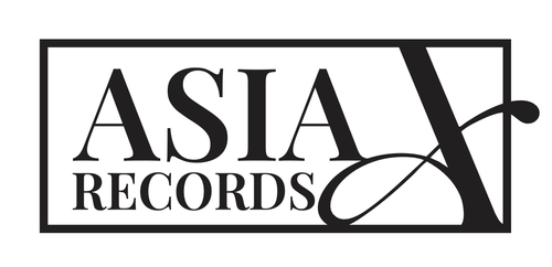 Logo for ASIA Records with black text on a white background, featuring a stylized letter 'A'.