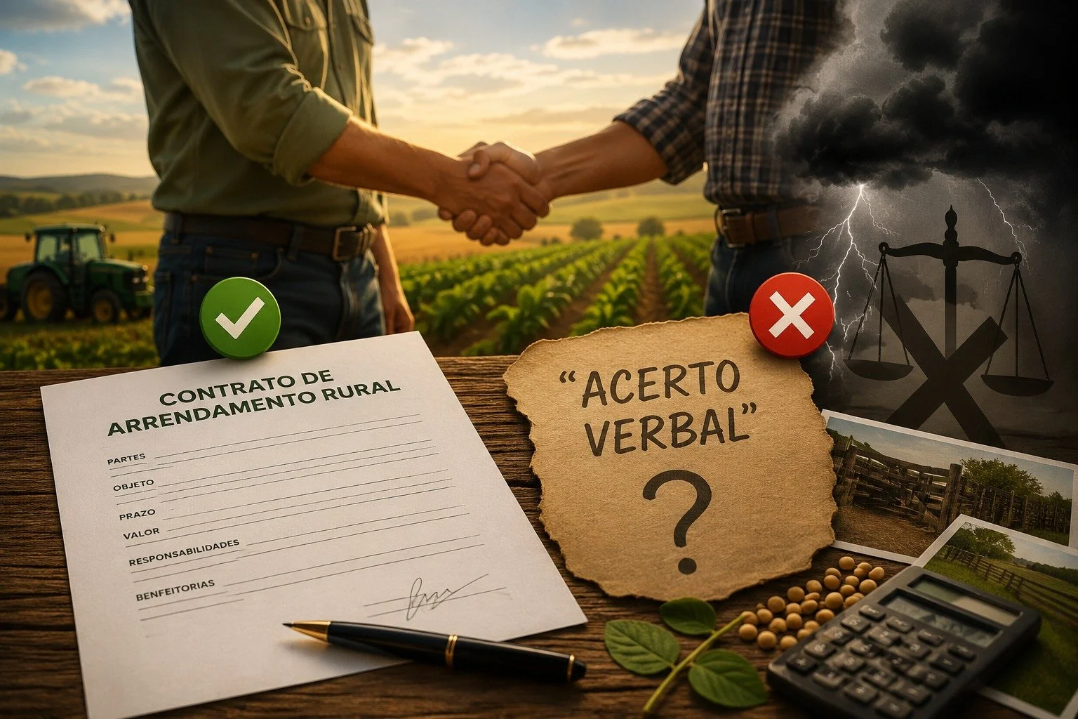 "Sempre fizemos no aperto de mão": os riscos jurídicos do arrendamento rural sem contrato escrito.
