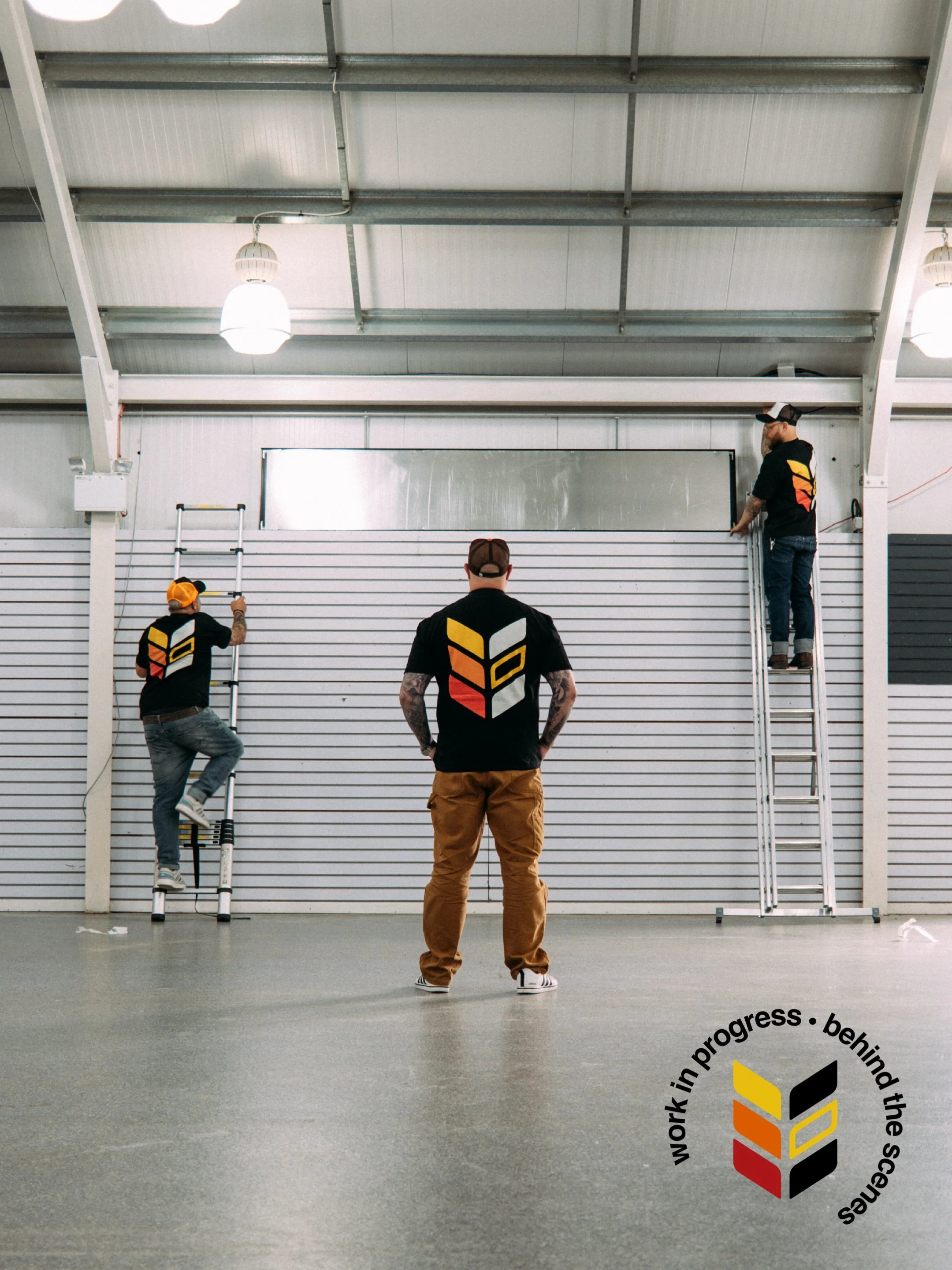 Clear out building ✔️
Start the interior fit out ✔️
Look busy, until the big boy contractors start ✔️
Make sure we have branded workwear✔️
(Because if we&rsquo;re gonna document this, we need to look the part).

This thing is definitely gonna be a 24
