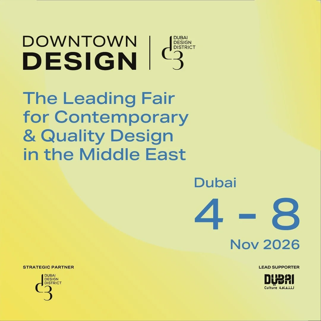 Dubai Design Week is the region&rsquo;s design festival committed to amplifying talent from the
region and presenting the possibilities of what can be achieved through design.

Tickets are now available for Downtown Design 2026.

📍Dubai Design Distr