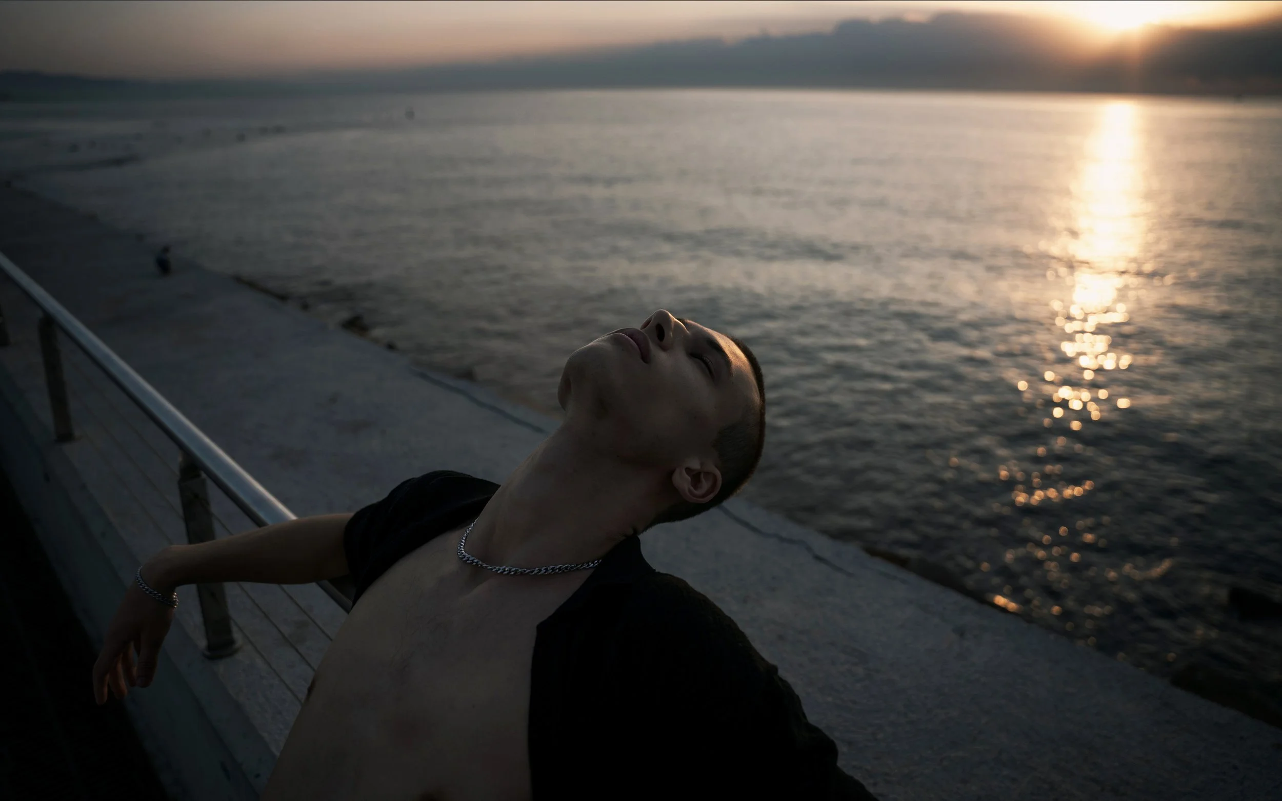 Individual portrait at sunrise by the water in Barcelona — Whip & Honey photography
