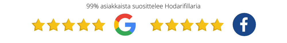 Asiakkaat suosittelevat Hodarifillaria – 4,9/5 tyytyväisyys