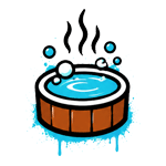 Jacuzzi privatif avec lumière d'ambiance