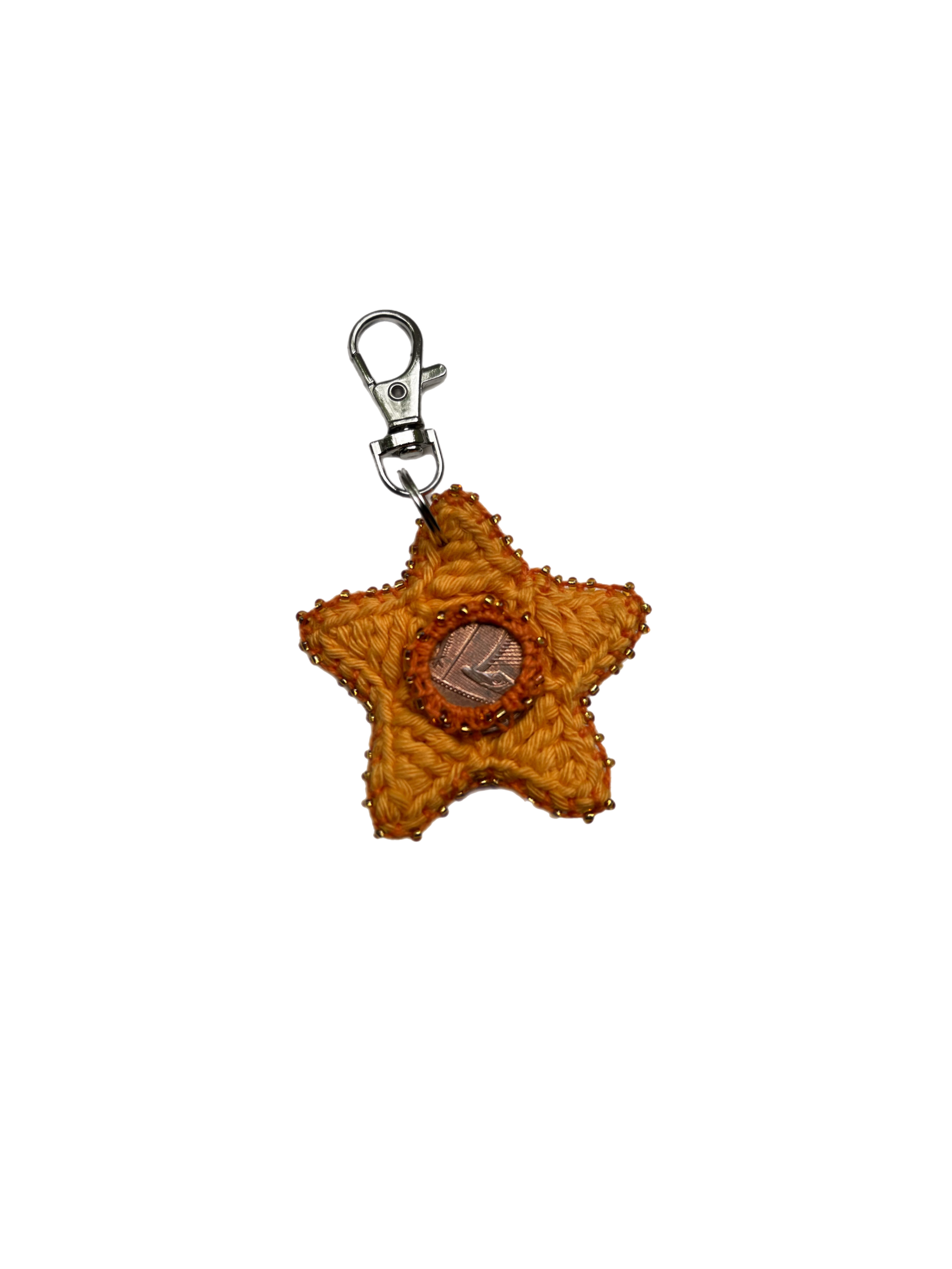 Pocket Star charm - marigold/orange