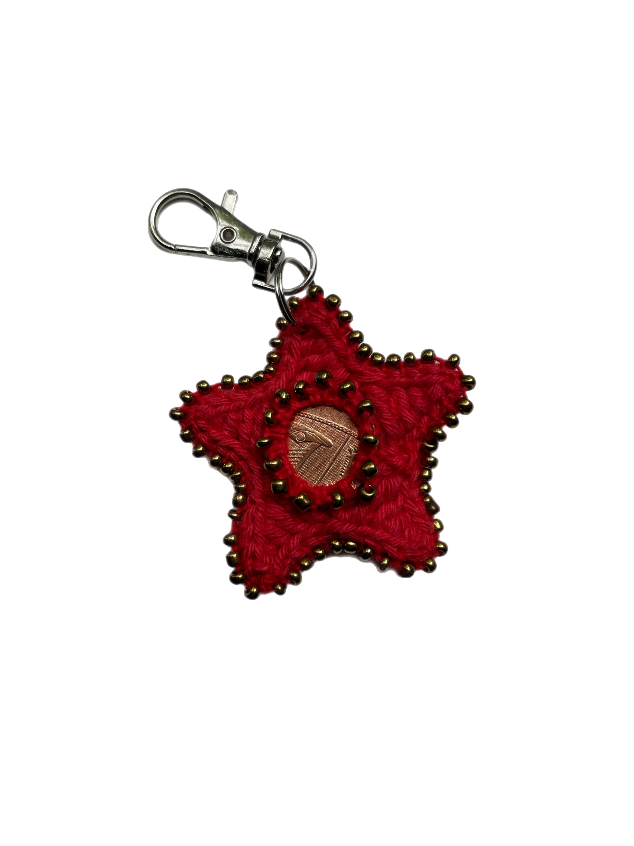 Pocket Star charm - red/gold