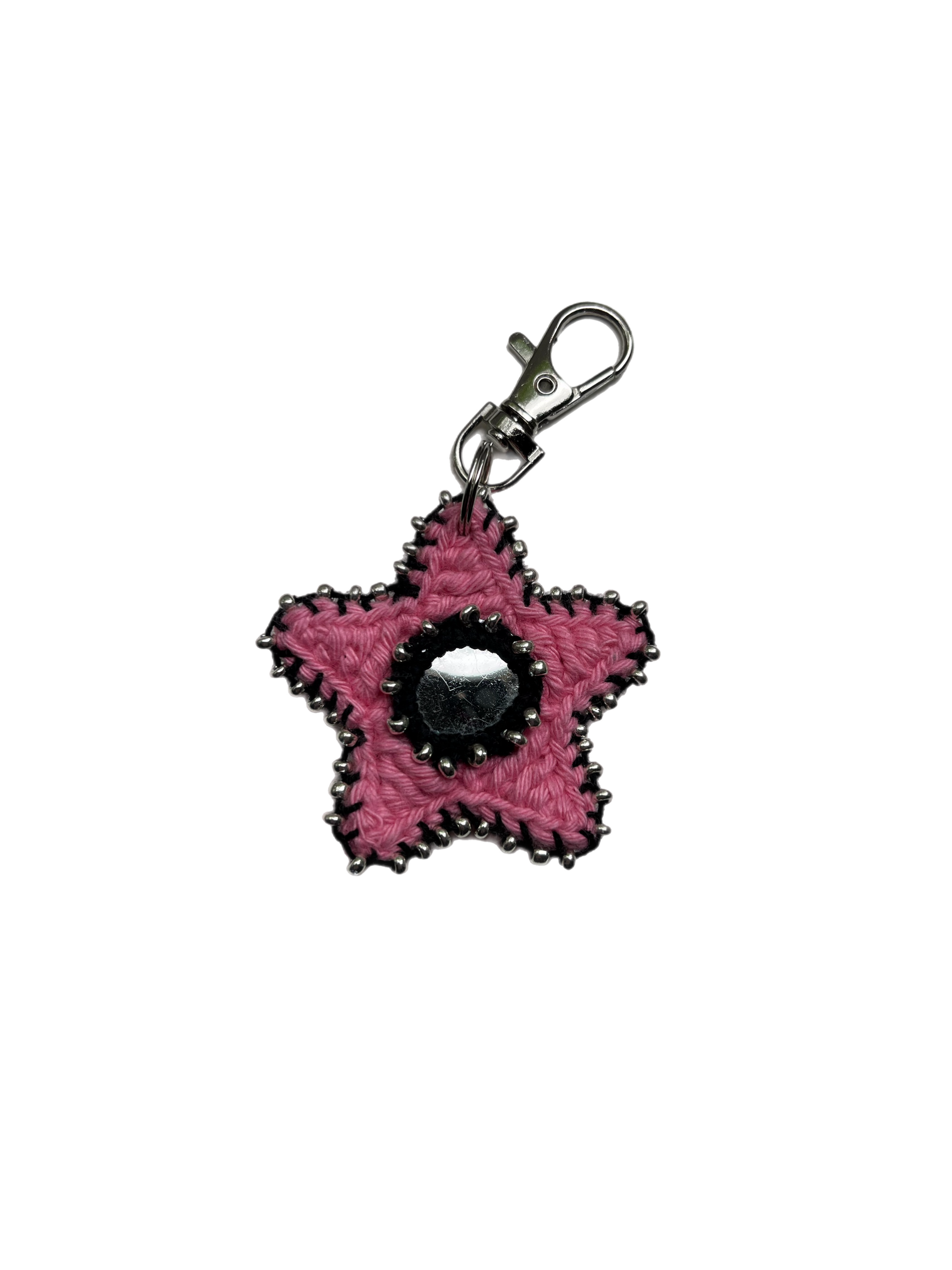 Pocket Star charm - rose pink/silver