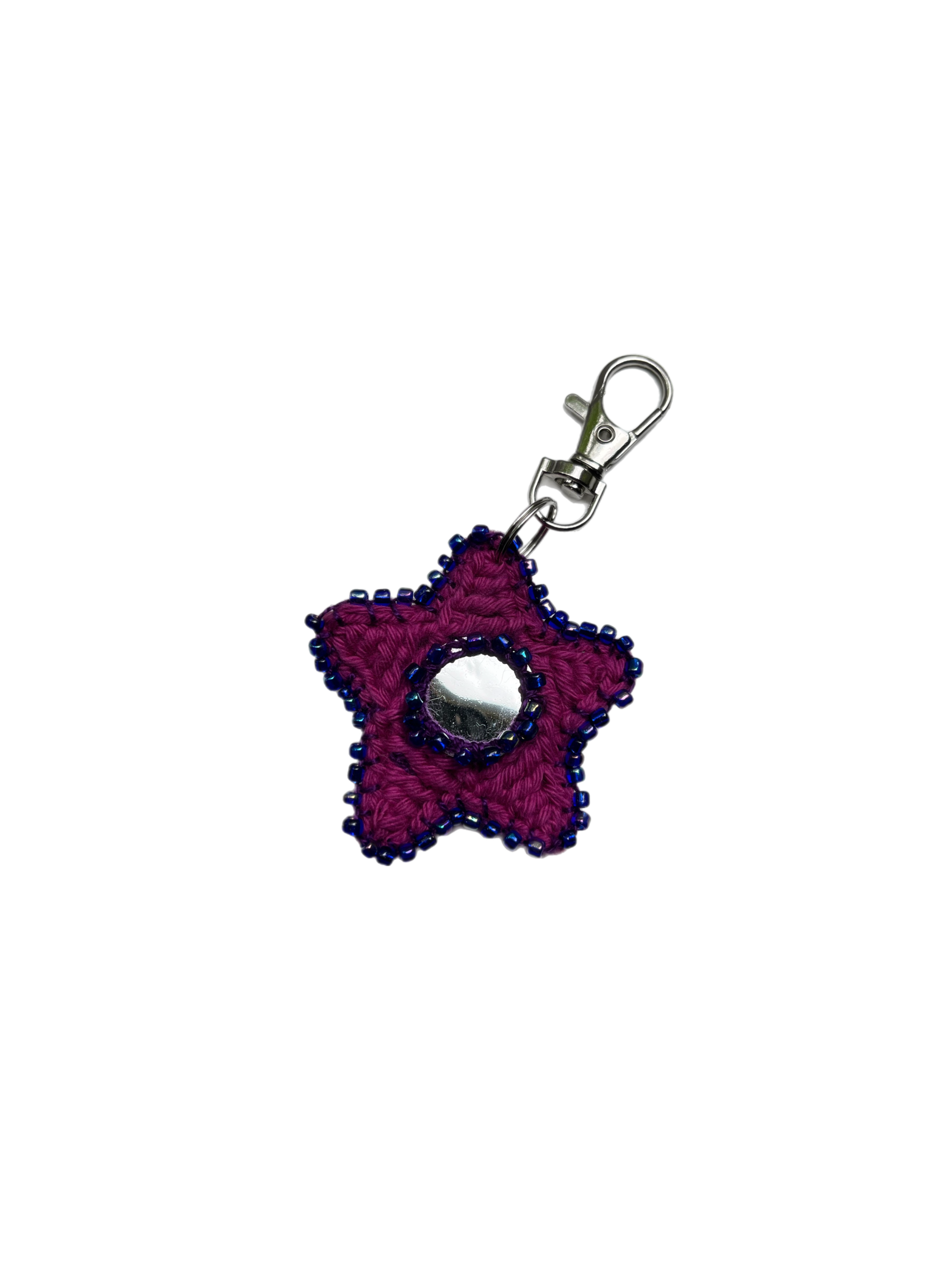 Pocket Star charm - magenta/blue iridescent
