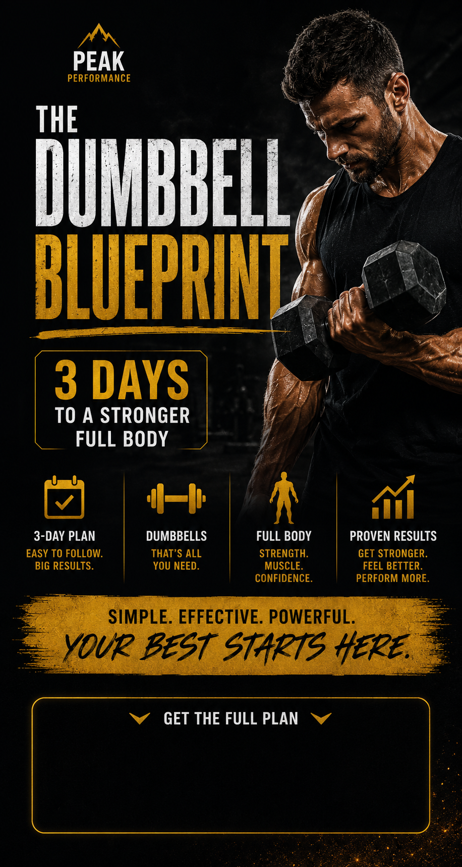 The Dumbbell Blueprint: 3 Days to a Stronger Full Body