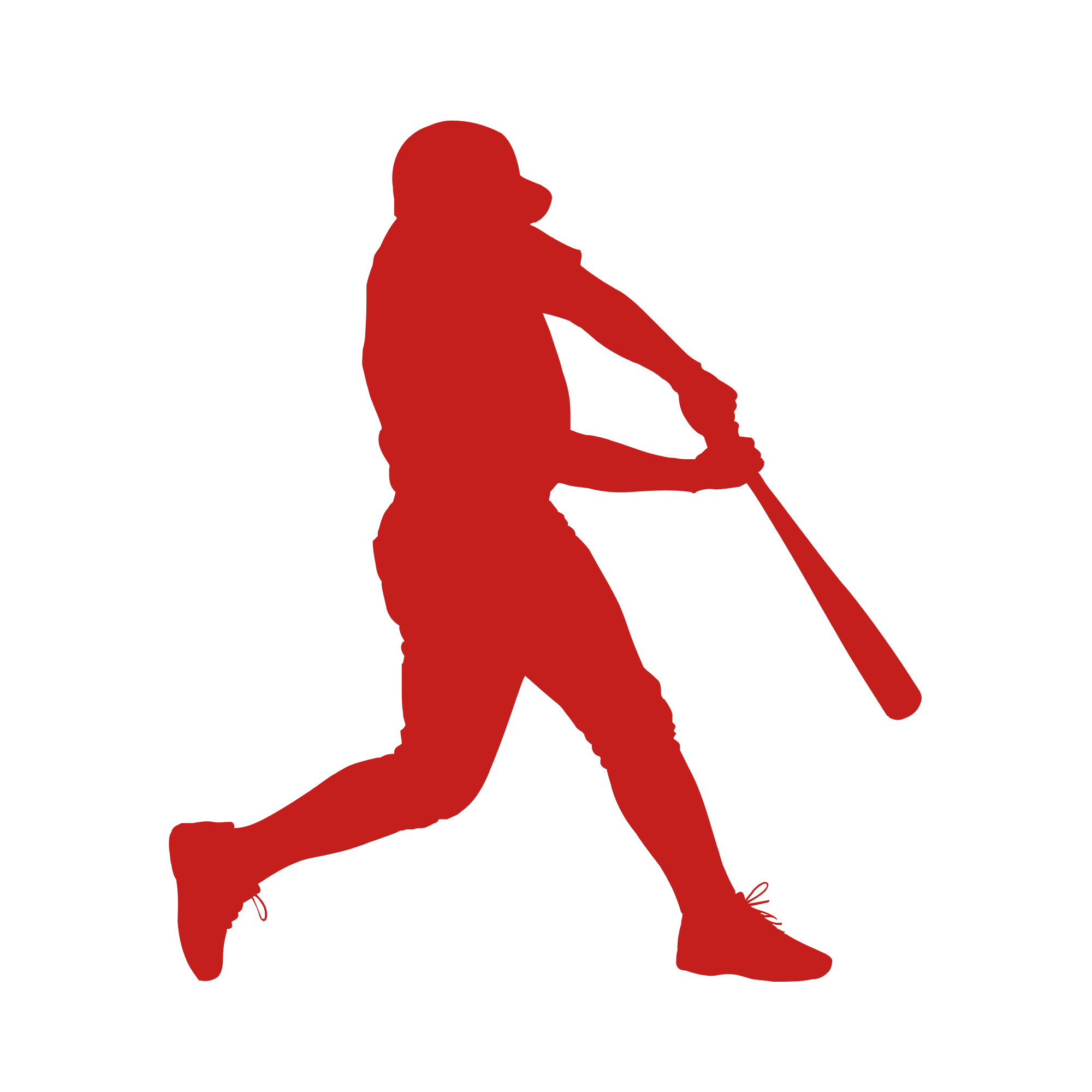 Silhouette of a person holding a golf club in a ready stance.