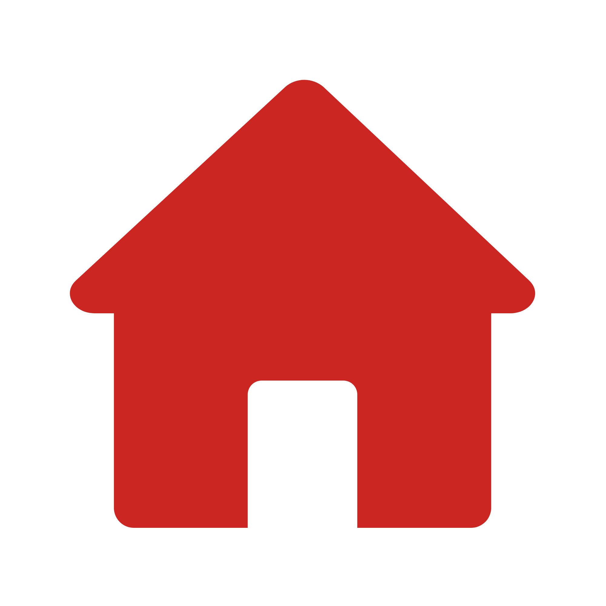 A red upward arrow icon on a black background.