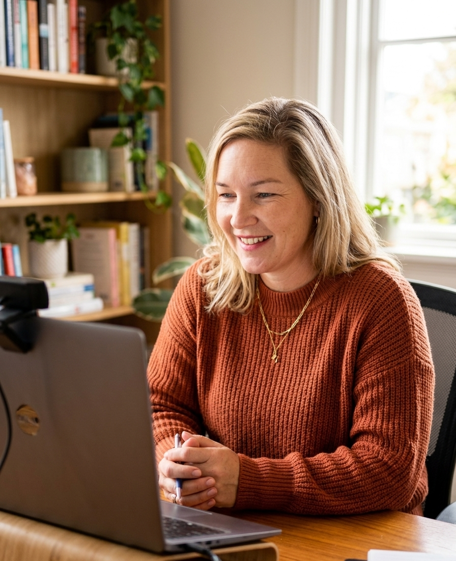 Online telehealth psychology session for accessible mental health support