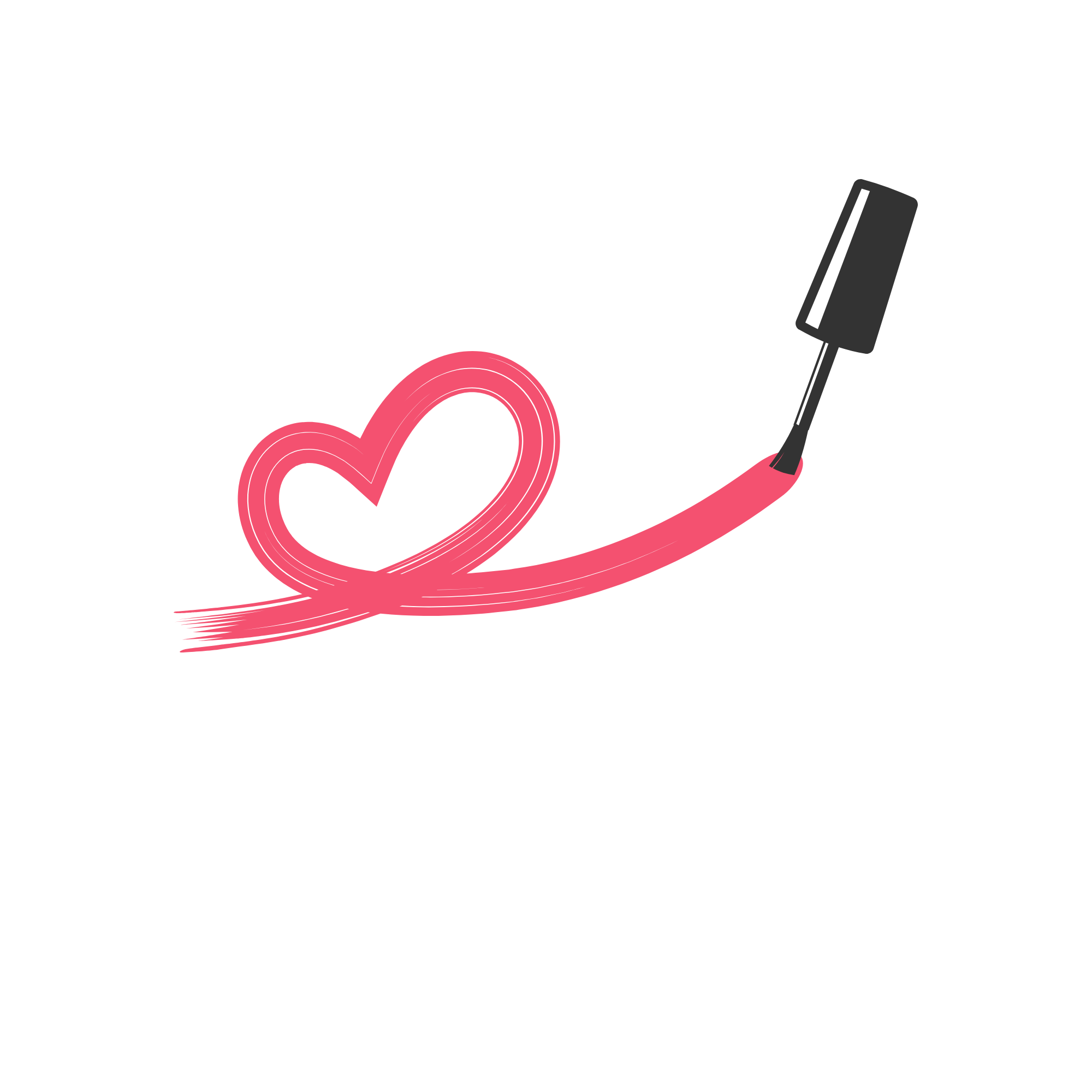 Pink heart-shaped lollipop on a stick held by a person's hand.