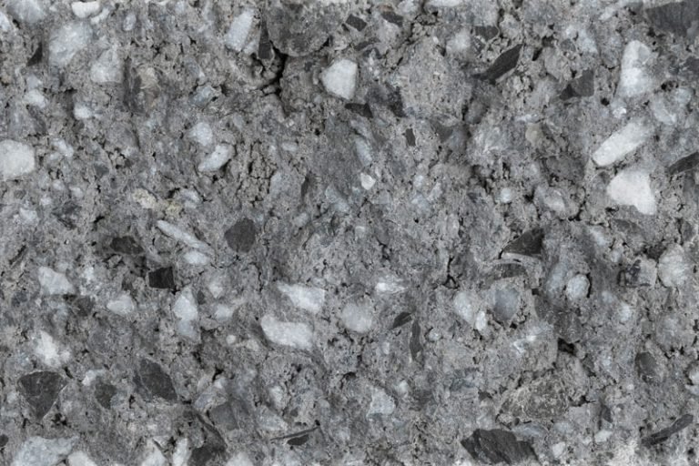 Close-up of gravel and small rocks with a rough texture