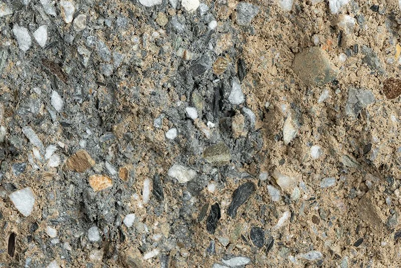 Close-up of a mixture of dirt and small rocks.