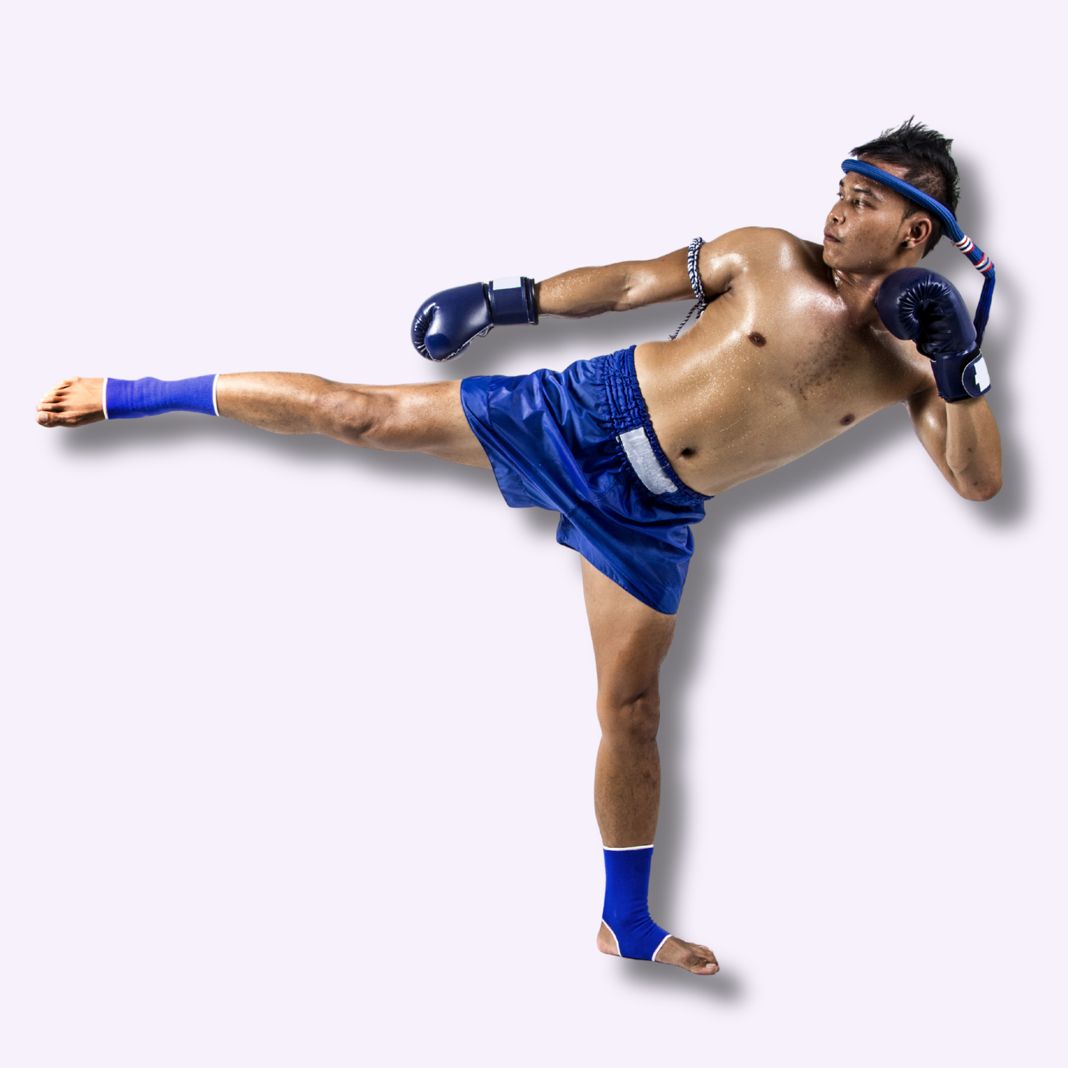 Muay Thai Fighter kicking