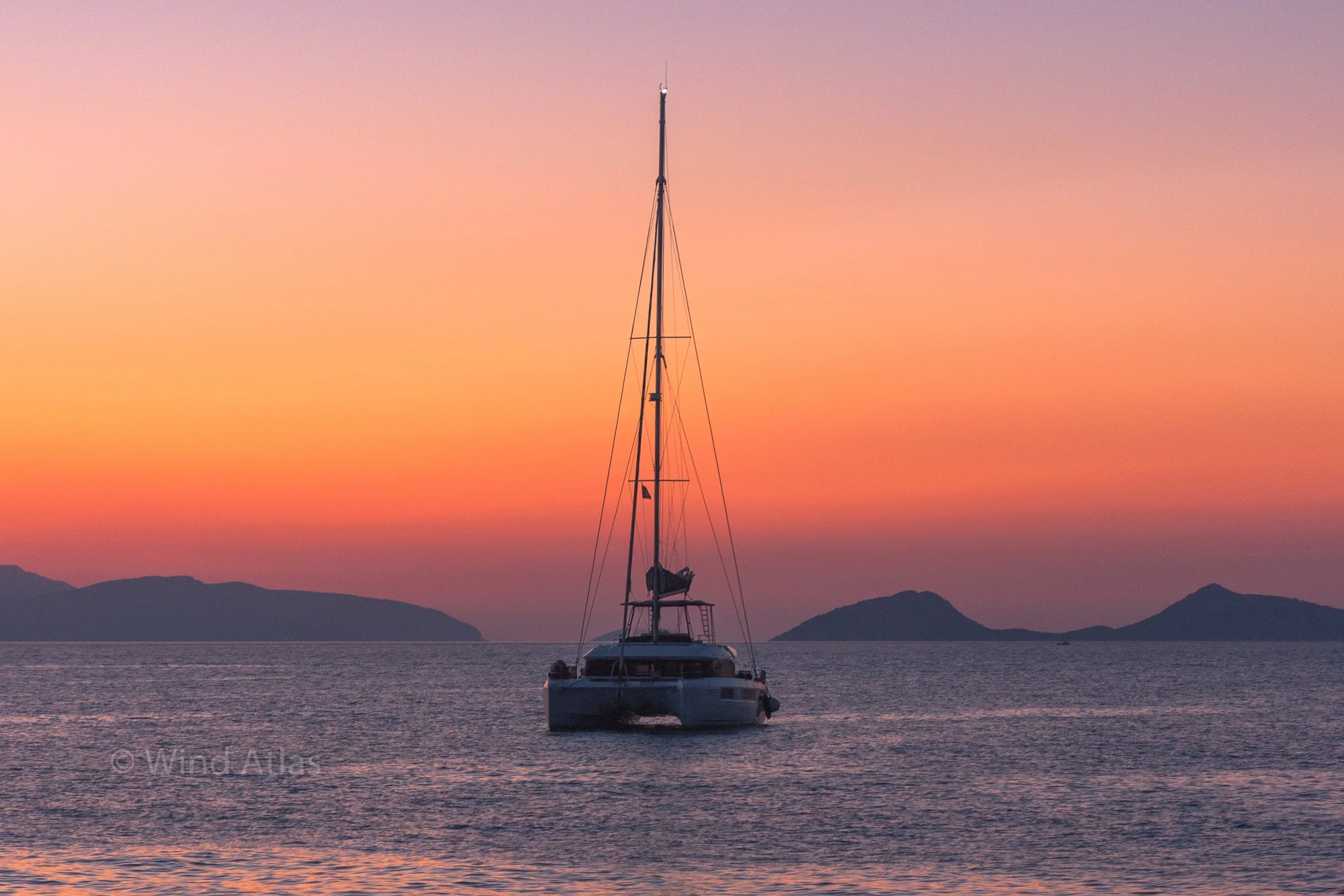 Catamaran at dawn